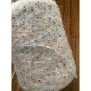 Soft Cone Yarn Mohair Eyelash White Colorful 500g #283